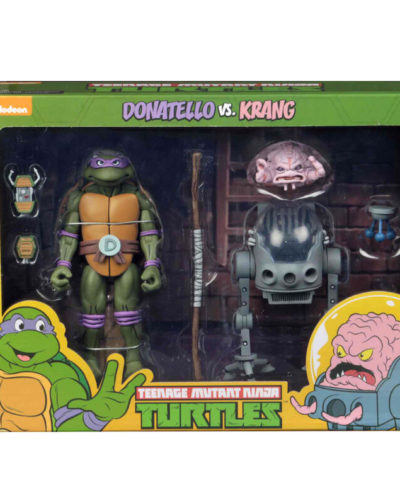Pack 2 figuras Donatello y Krang in Bubble Tortugas Ninja 18cm 1