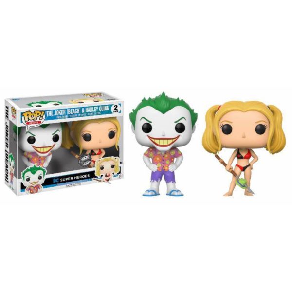 Funko Pop DC Suicide Squad The Joke & Harley Quinn Beach Exclusivo