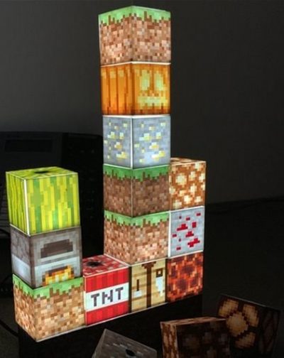 Lámpara Minecraft Block Building