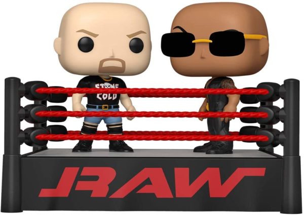 Funko POP Moment The Rock vs Stone Cold in Wrestling Ring