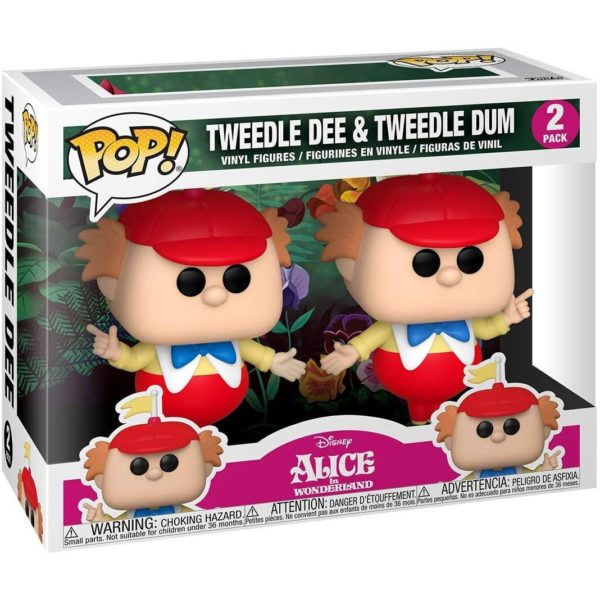 Funko Set 2 figuras POP Disney Alicia en el Pais de las Maravillas Tweedle Dee and Dum